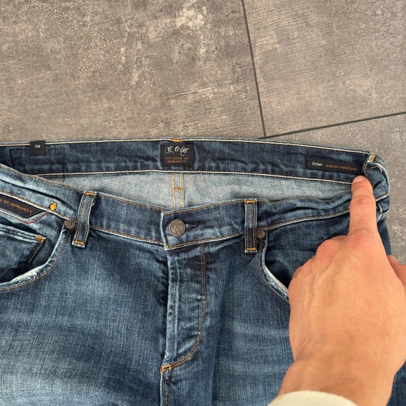 Citizens of Humanity Dylan Jeans‎ Womens 29 Dark Wash Distressed Relaxed Fit - Picture 3 of 8